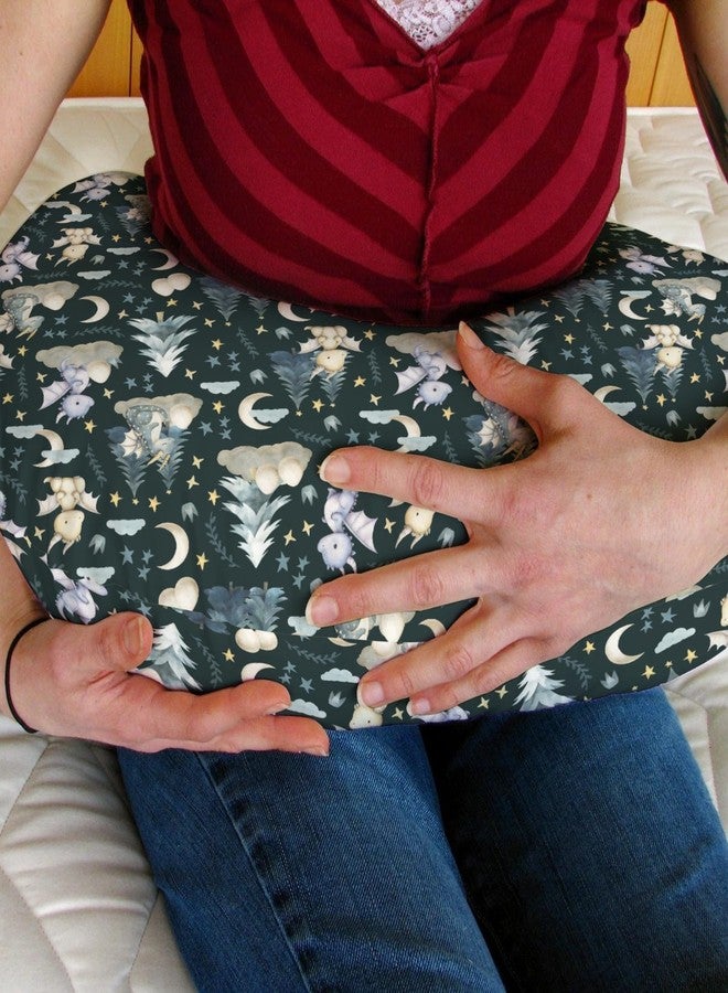 ZoUbqchY Fairytale Dragons Baby Nursing Pillow Cover for Boy Girl Cute Dragon Moon Stars Clouds Trees Eggs Nursery Pillowcase for Breastfeeding Pillows Fantasy Animal Soft Stretchy Slipcover for Newborn Infant - Image 3